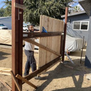 fence during construction