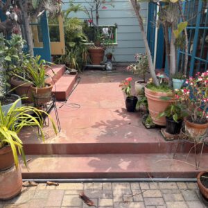 patio coating finish - before