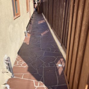 stone walkway finished