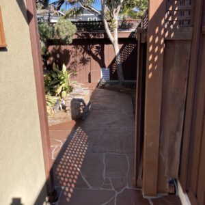 stucco masonry finished back