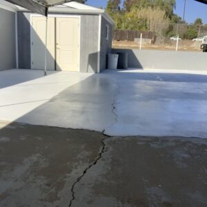 outdoor patio floor partially coated 2